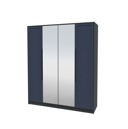 Шкаф распашной Тренд КТ-Ш4 (з) (Антрацит ЛДСП/ Дуб королевский ЛМДФ) Ш1800 В2128 Г547